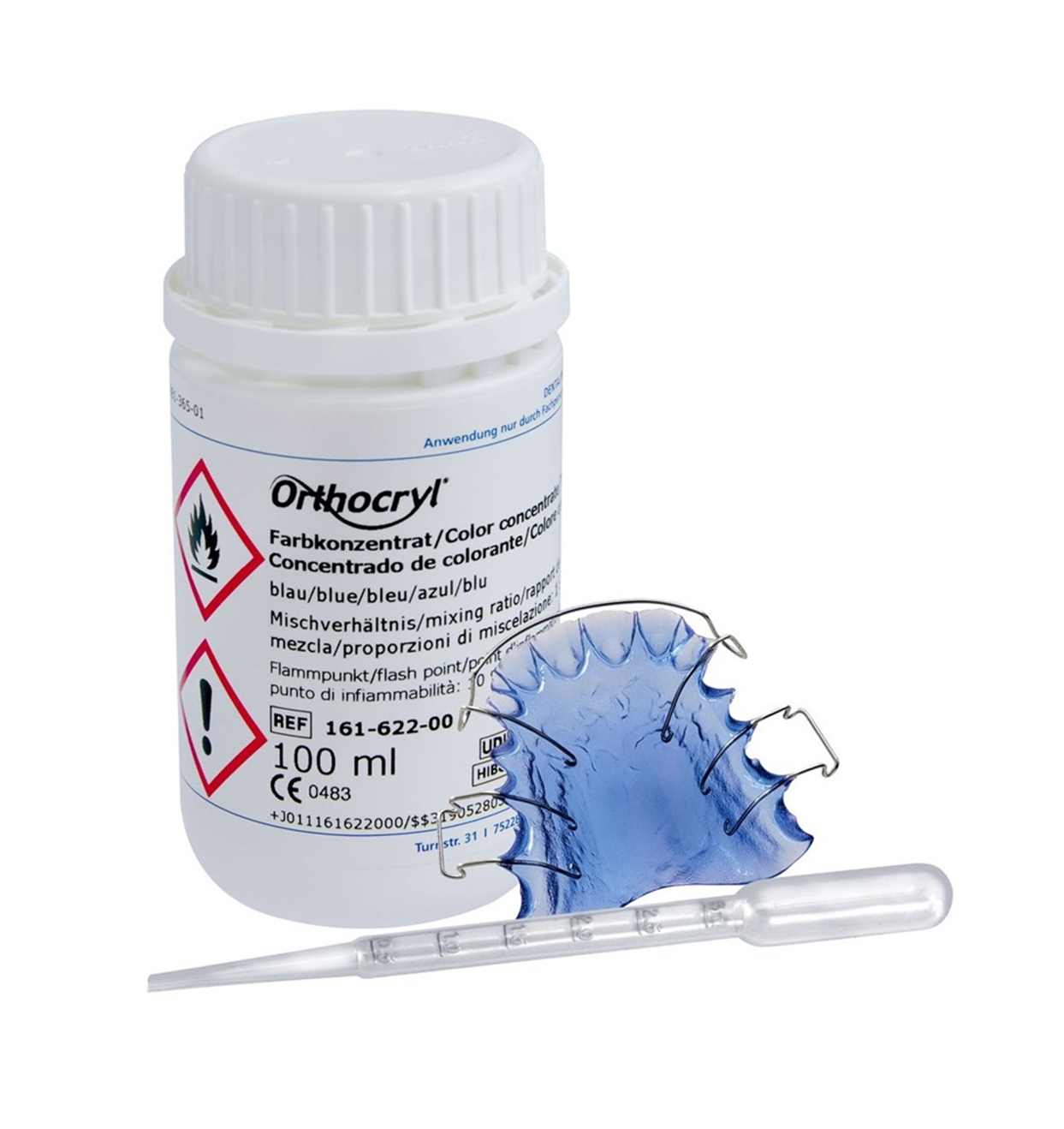 Orthocryl Farbkonz. blau 100ml