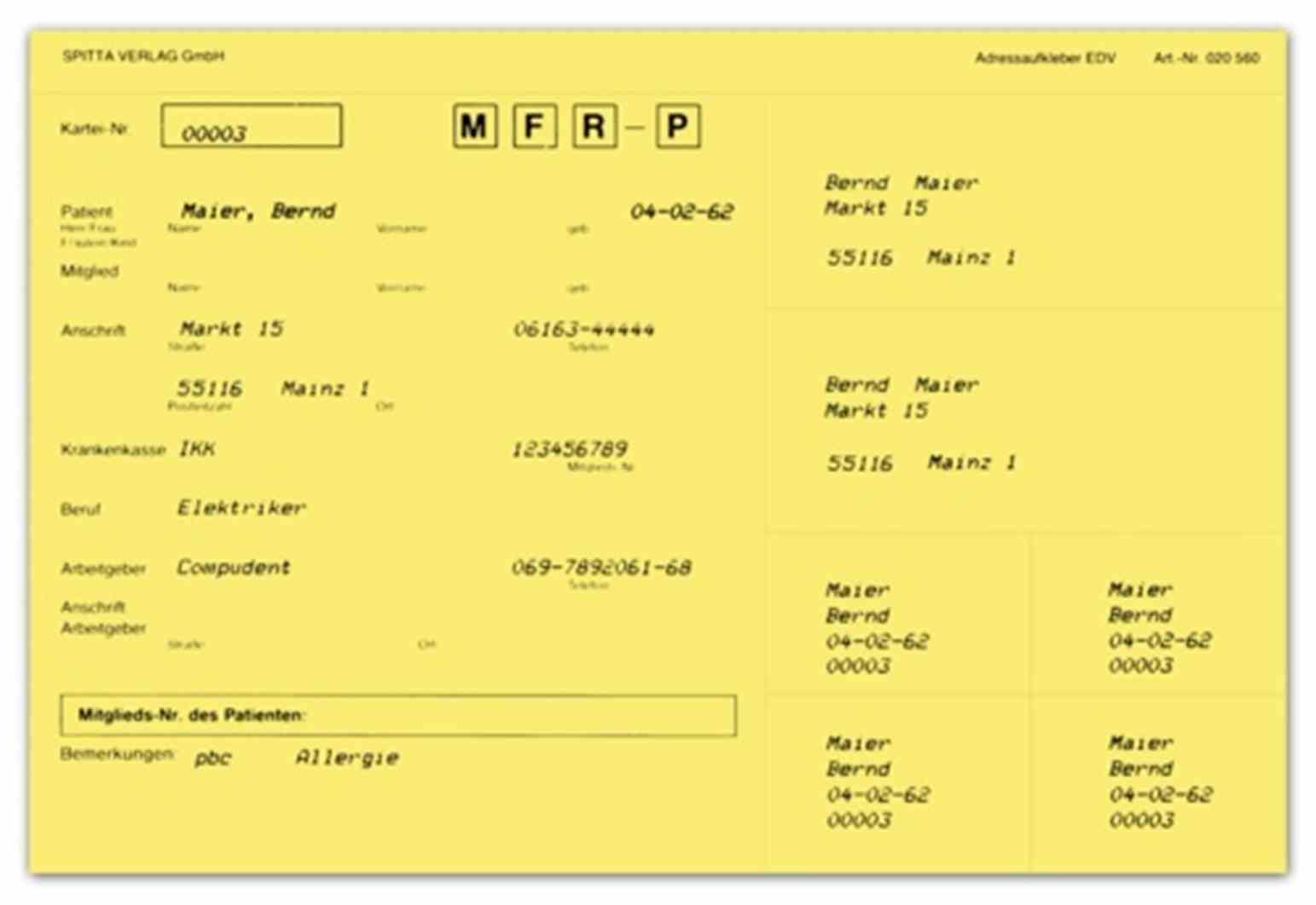 Anschriftaufkleber gelb 560 100St Anschriftaufkleber gelb 560 100St