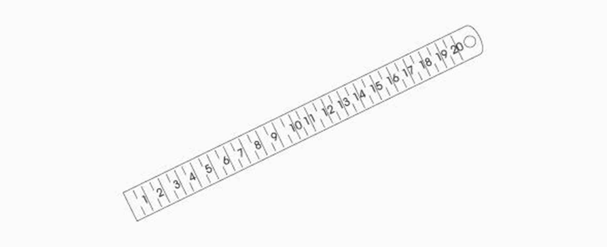 Stahllineal 200mm SAM St