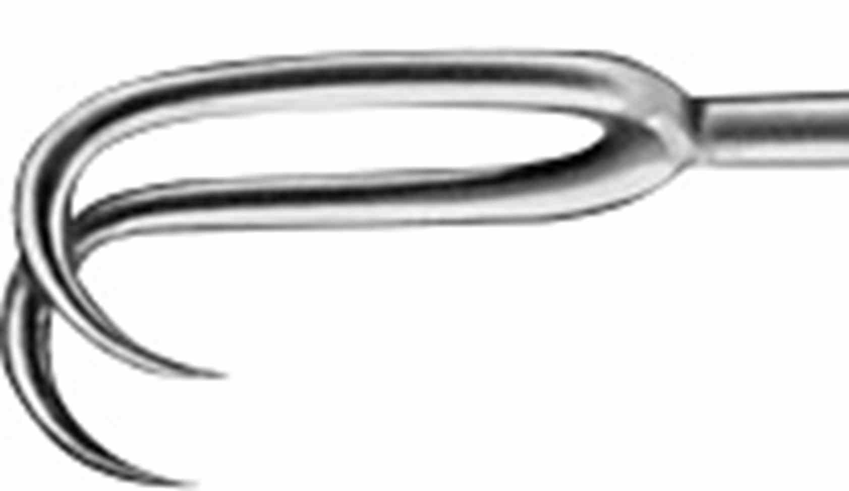 Hauthäkchen 8/160mm 2 Zinken Joseph St