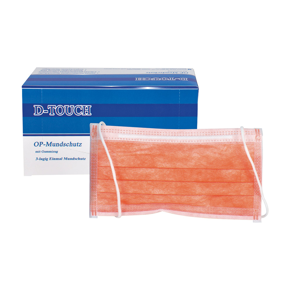 d-touch Mundschutz orange latexfrei 50St d-touch Mundschutz orange latexfrei 50St