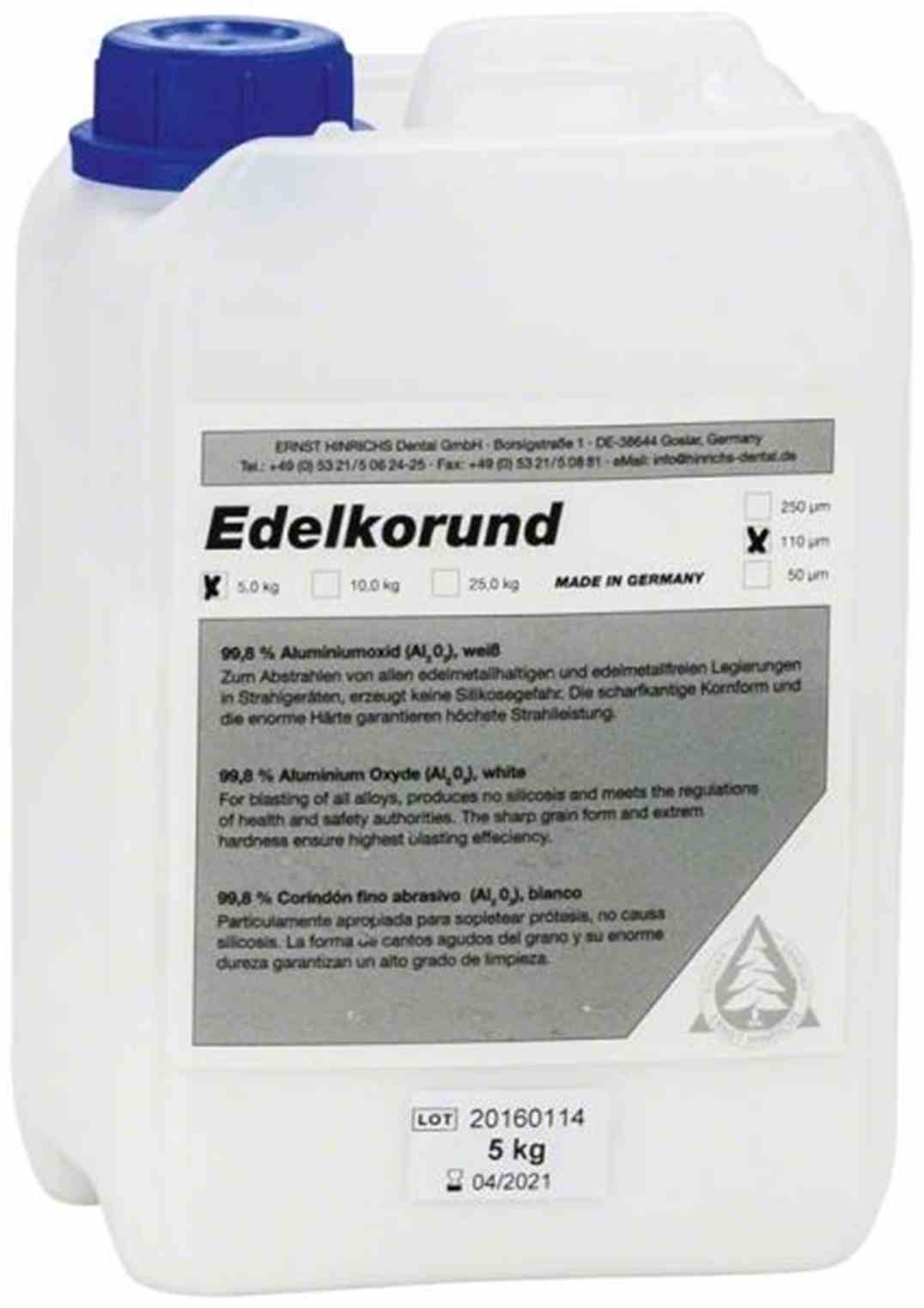 Edelkorund weiß 110 µm 5 kg Kan Edelkorund weiß 110 µm 5 kg Kan