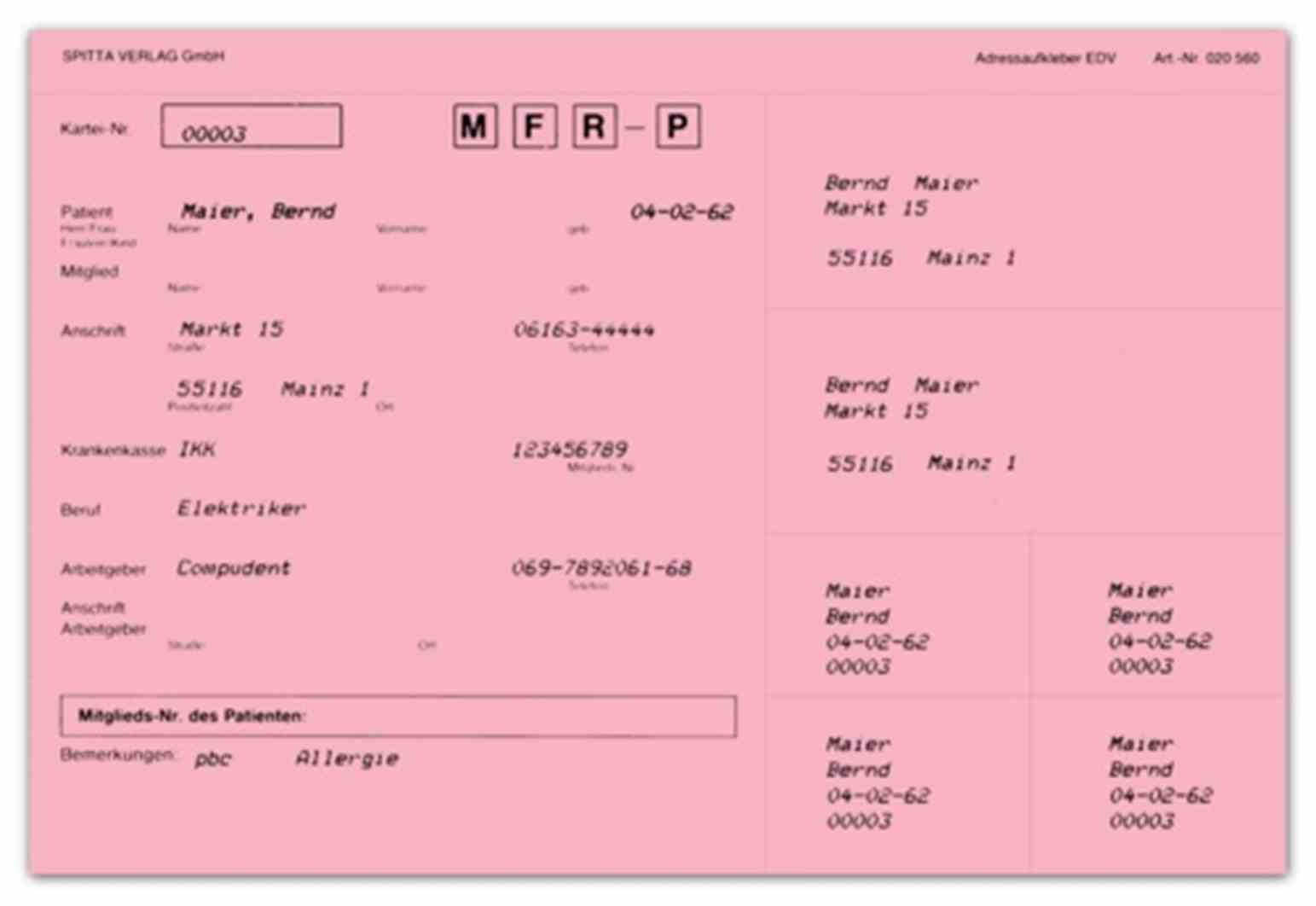 Anschriftaufkleber rosa 560 100St